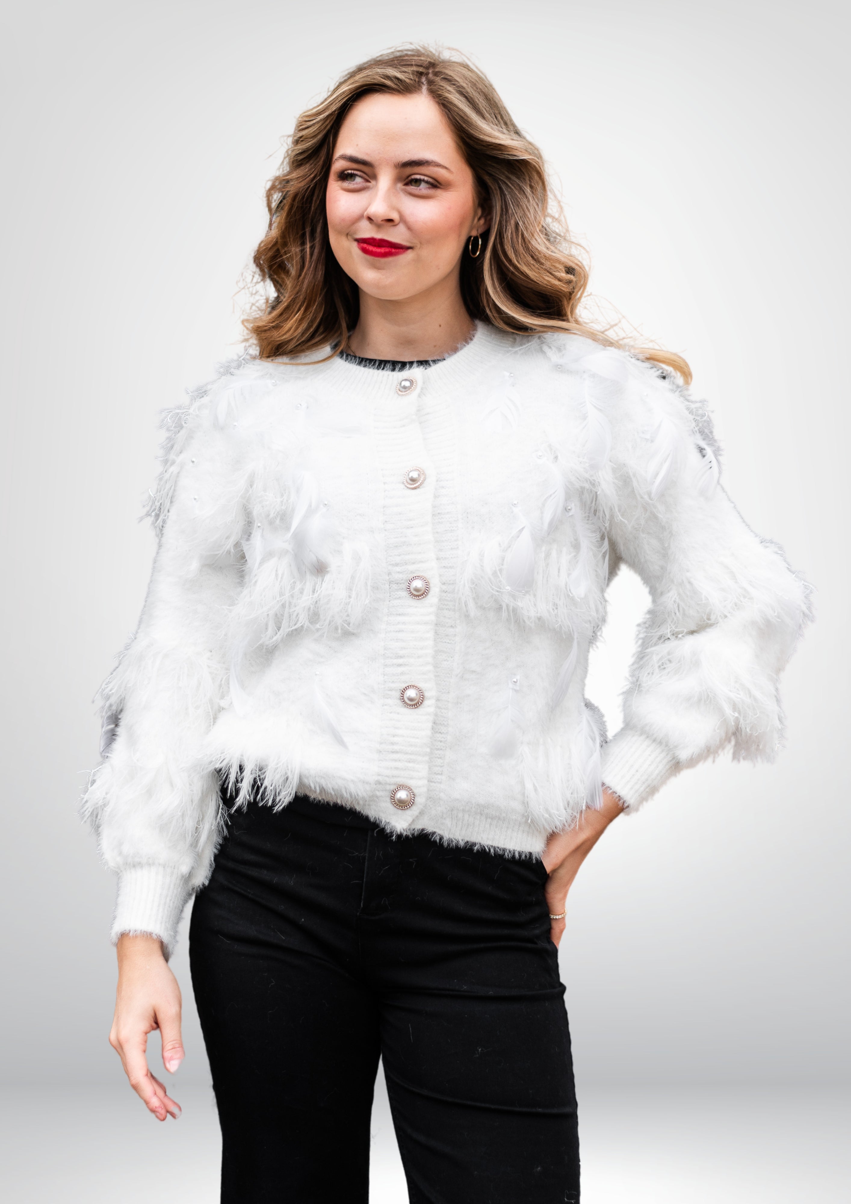 Roxanne Soft Cardi Snow