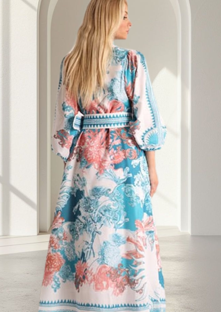 Adriana Long Dress | Sky