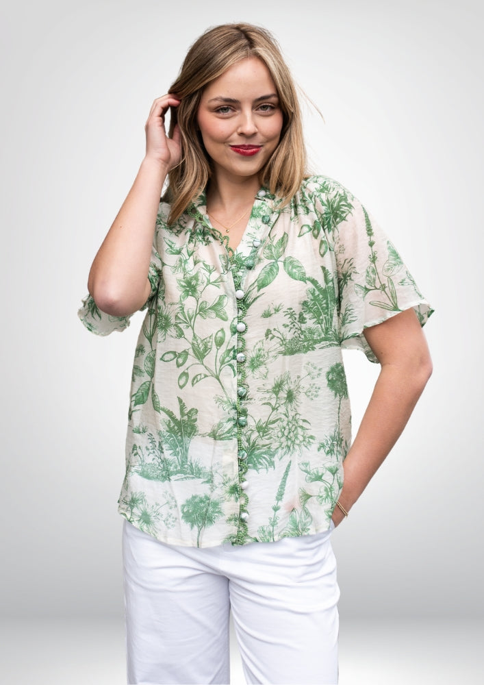 Idora Blouse | Green