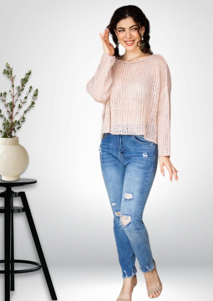 Chloe Jumper  |  Blush