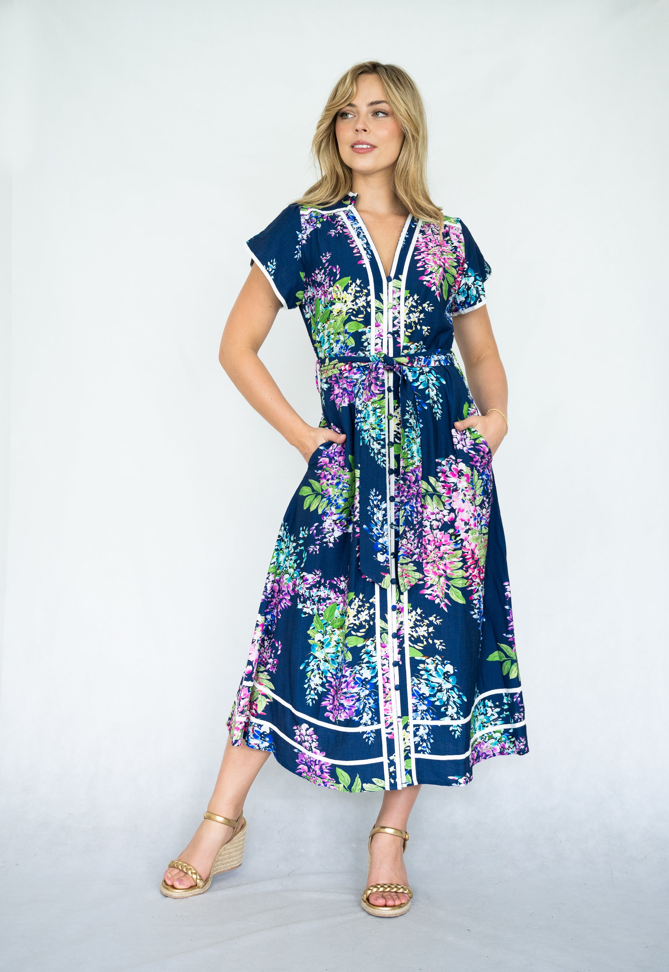 Elsa Dress | Navy Floral