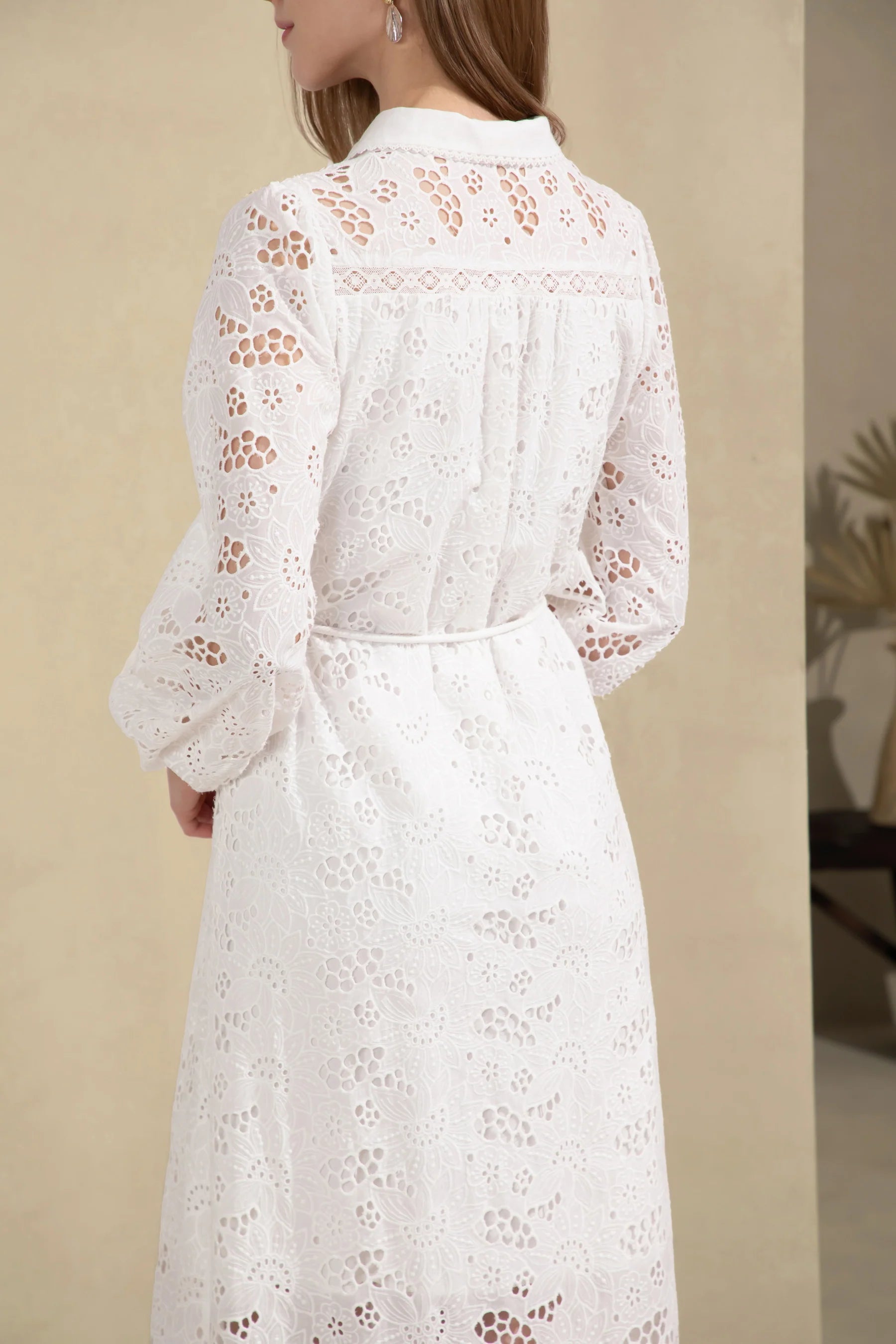 GDS Rosie Embroidered Long Dress | White