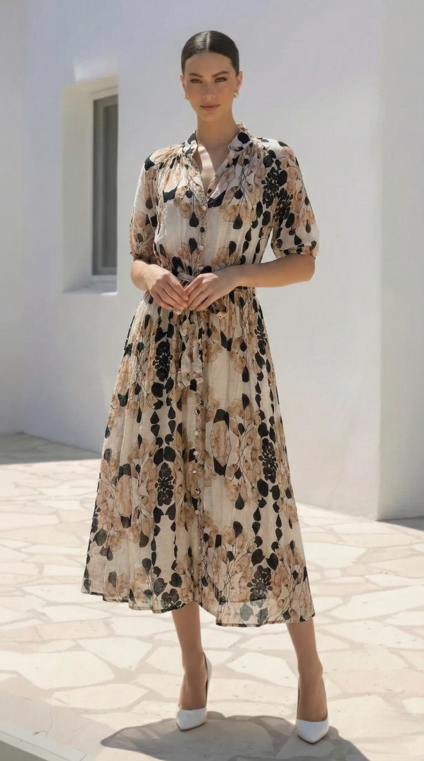 Isabella Dress | Beige