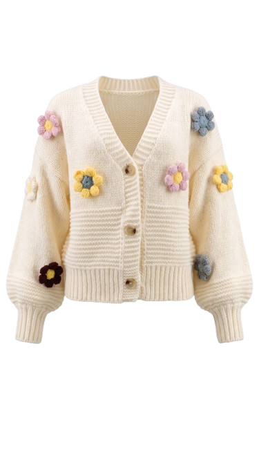 Holly Daisy Cardi | White