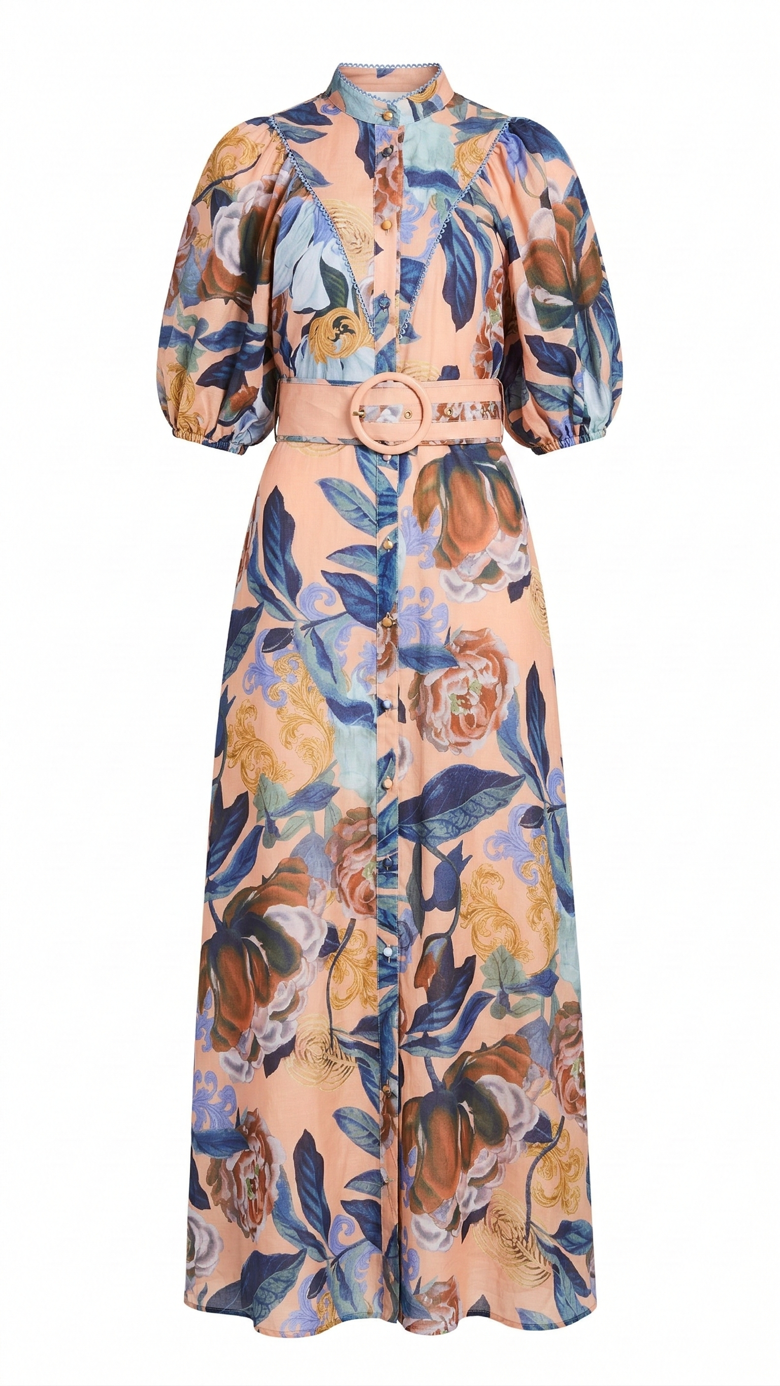 Harriet SL. Long Dress | Pink- Floral