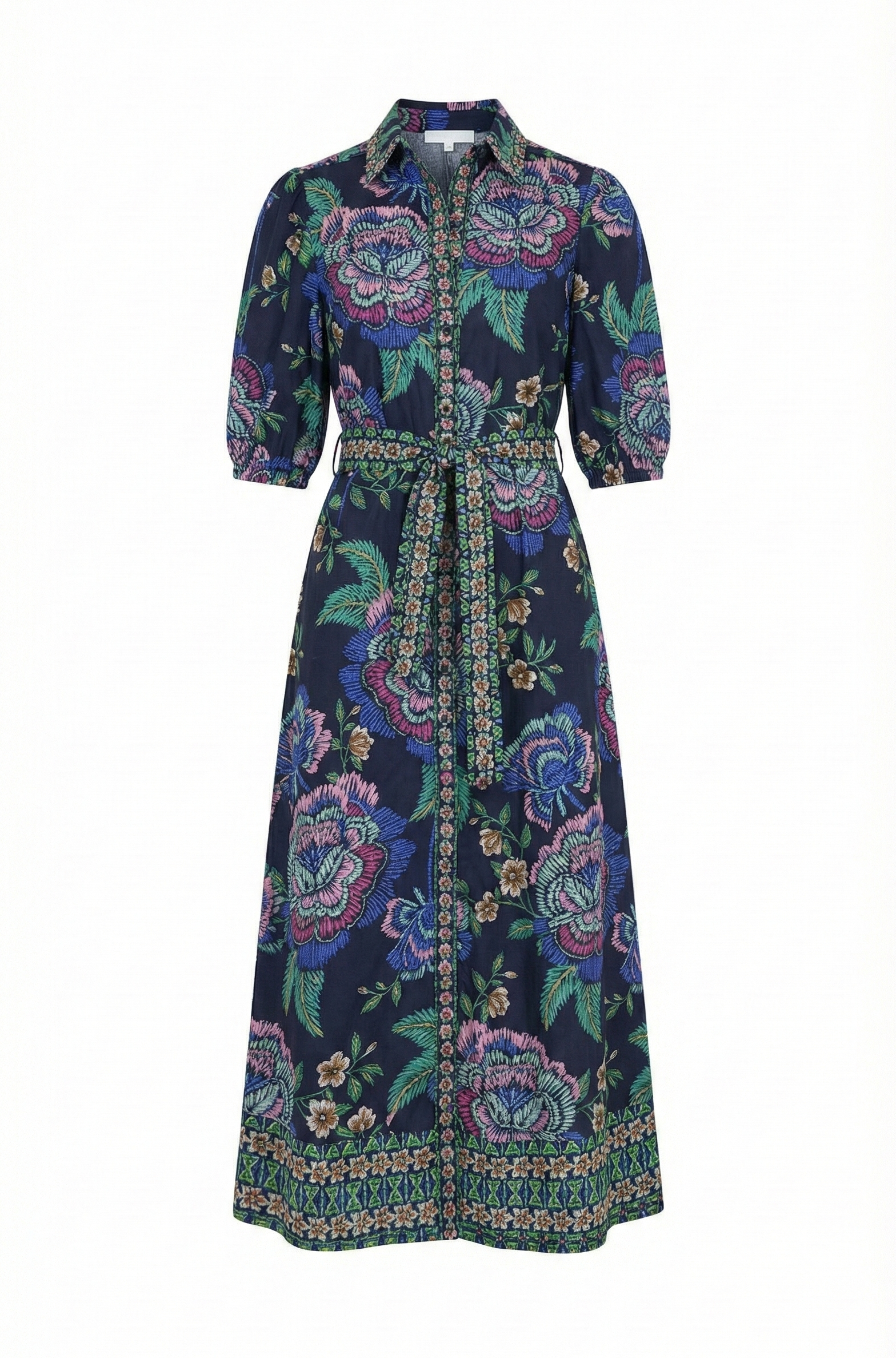 Liberty Shirt Dress | Navy- Floral