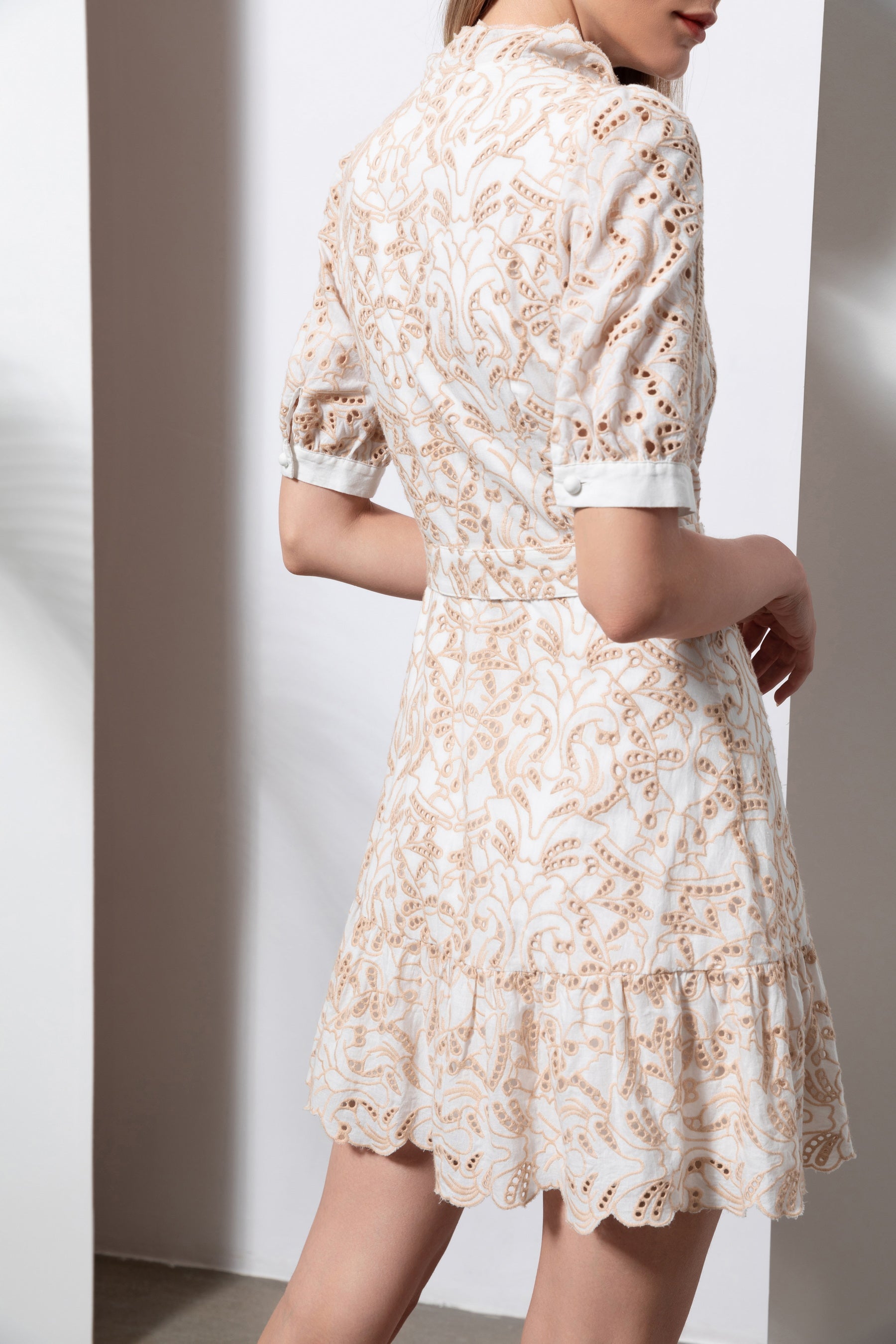 GDS Naomi Belted Short Dress | Beige