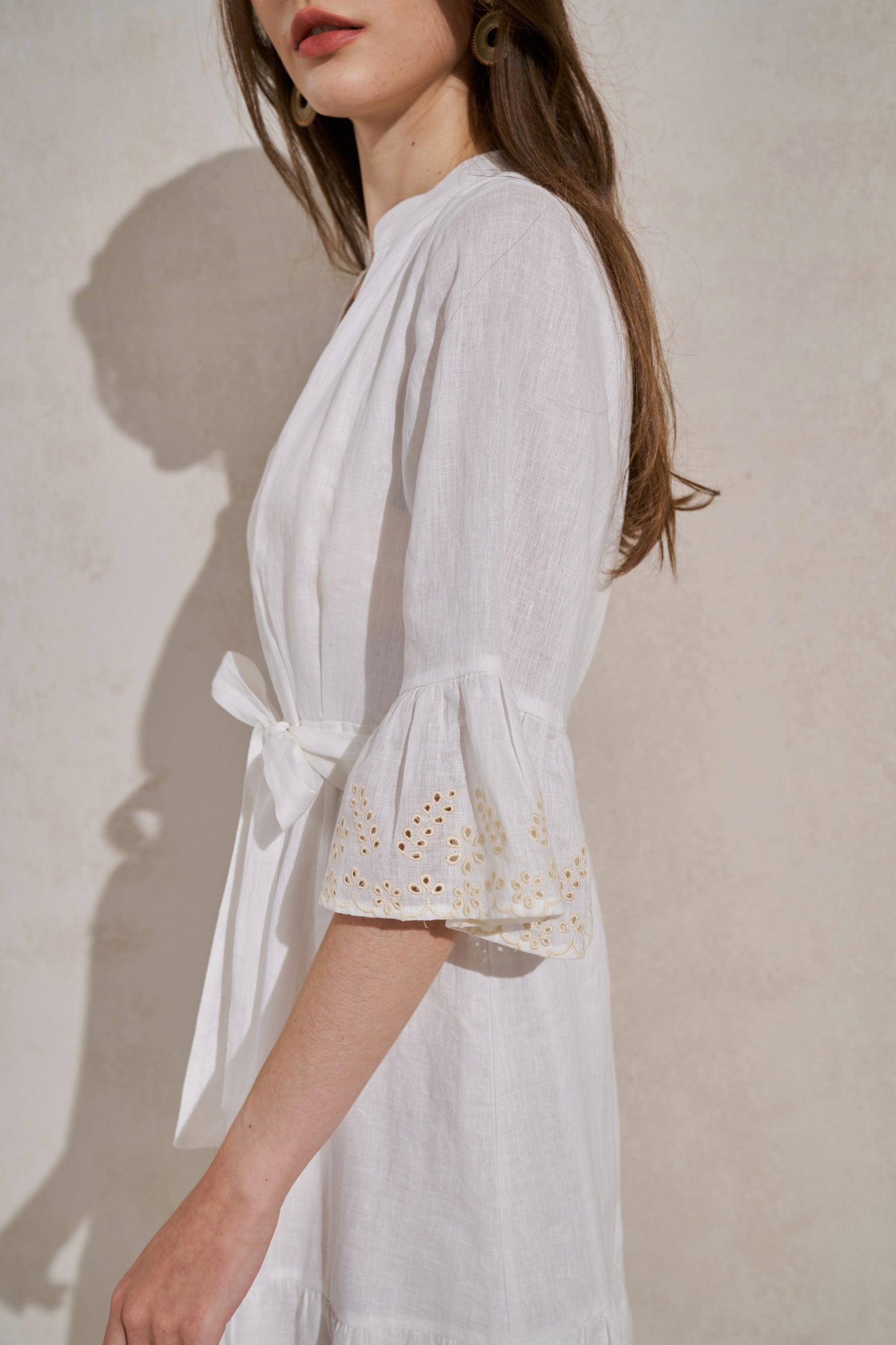 GDS Raven Linen Short Dress | White DRESSES 10 12 14 16 8 GDS L M S WHITE XL XS