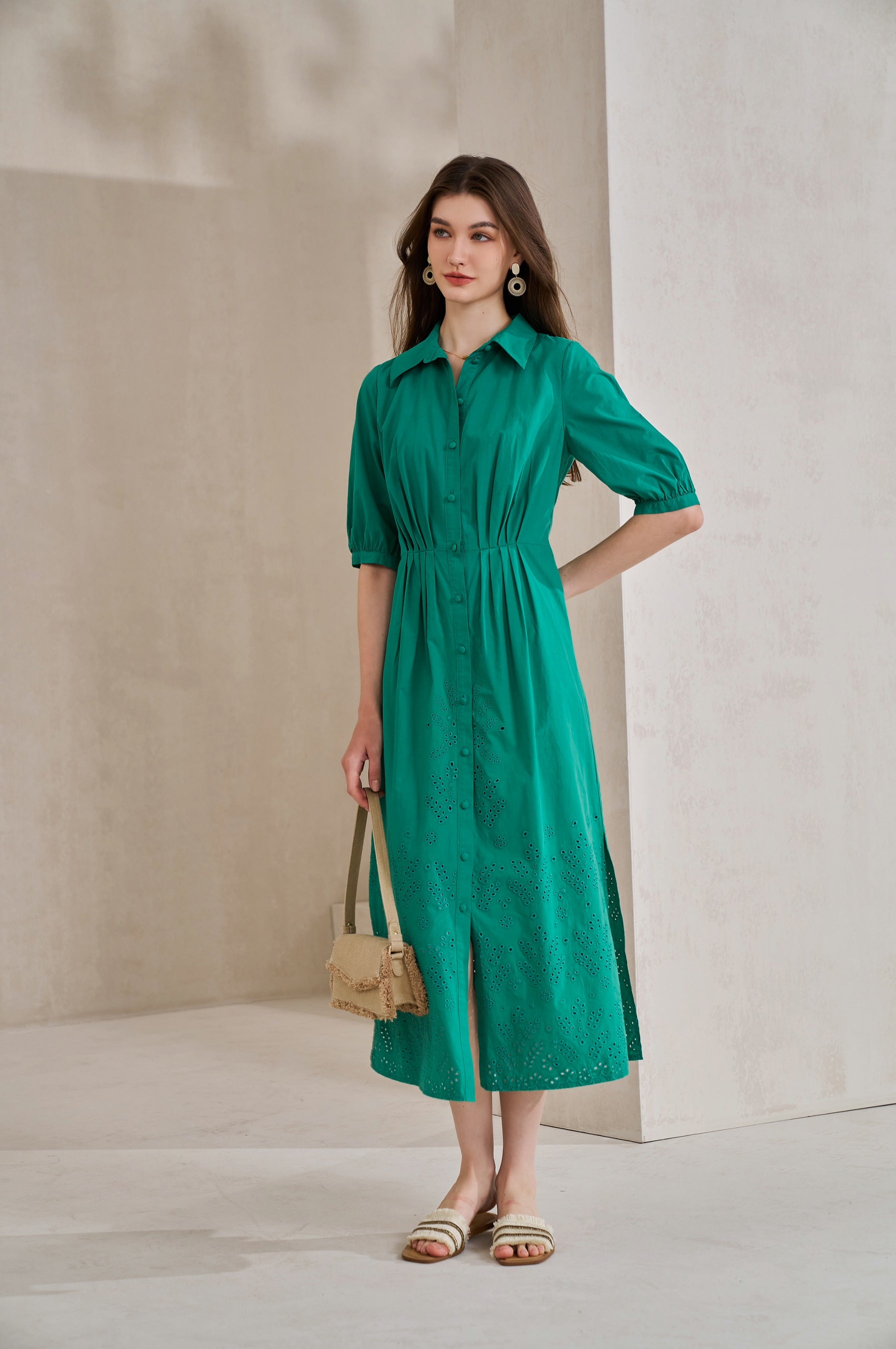 GDS Raven Tencel Long Dress | Sea Green DRESSES 10 12 14 16 8 GDS GREEN L M S XL XS