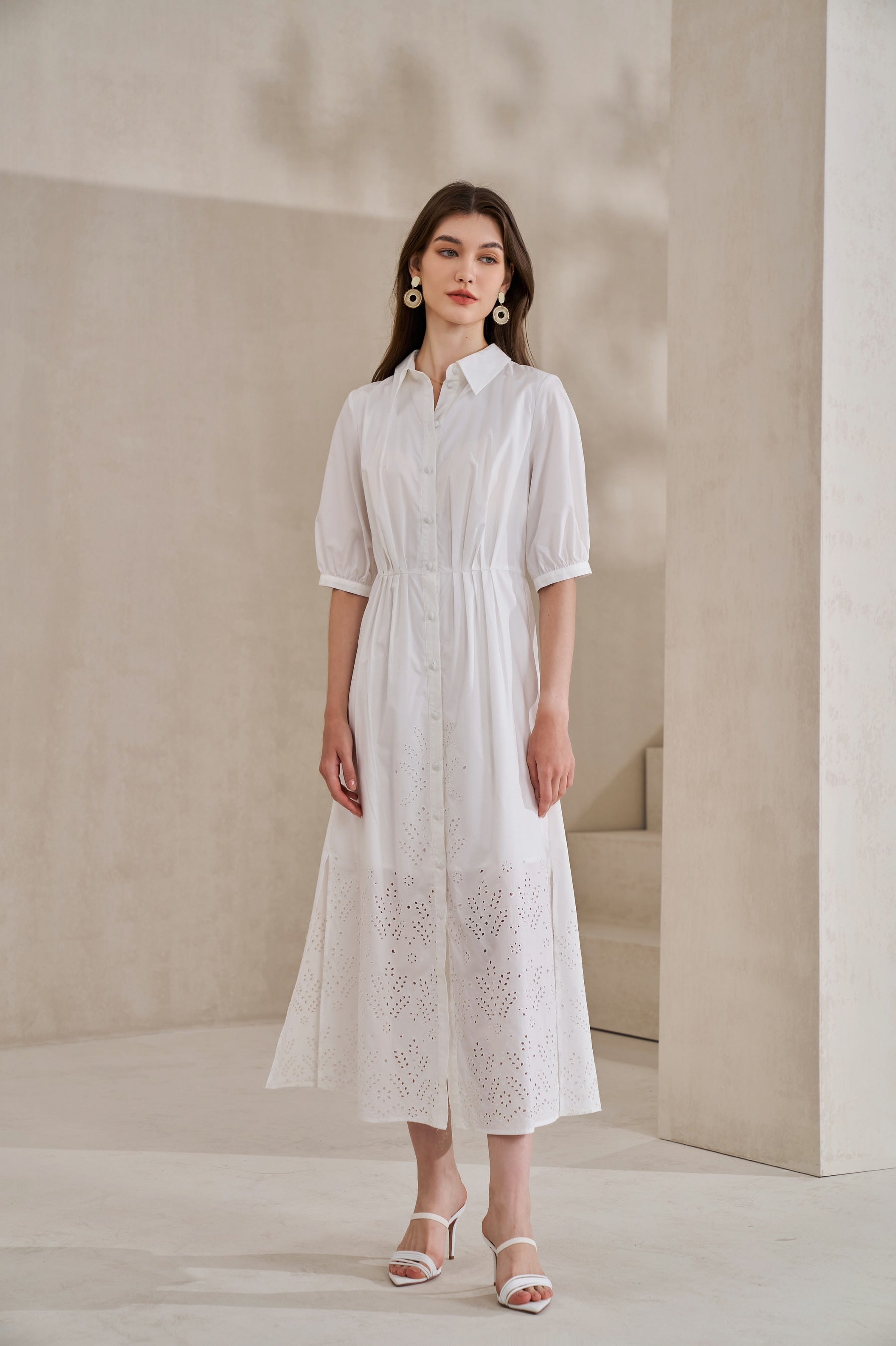 GDS Raven Tencel Long Dress | White DRESSES 10 12 14 16 8 GDS L M S WHITE XL XS