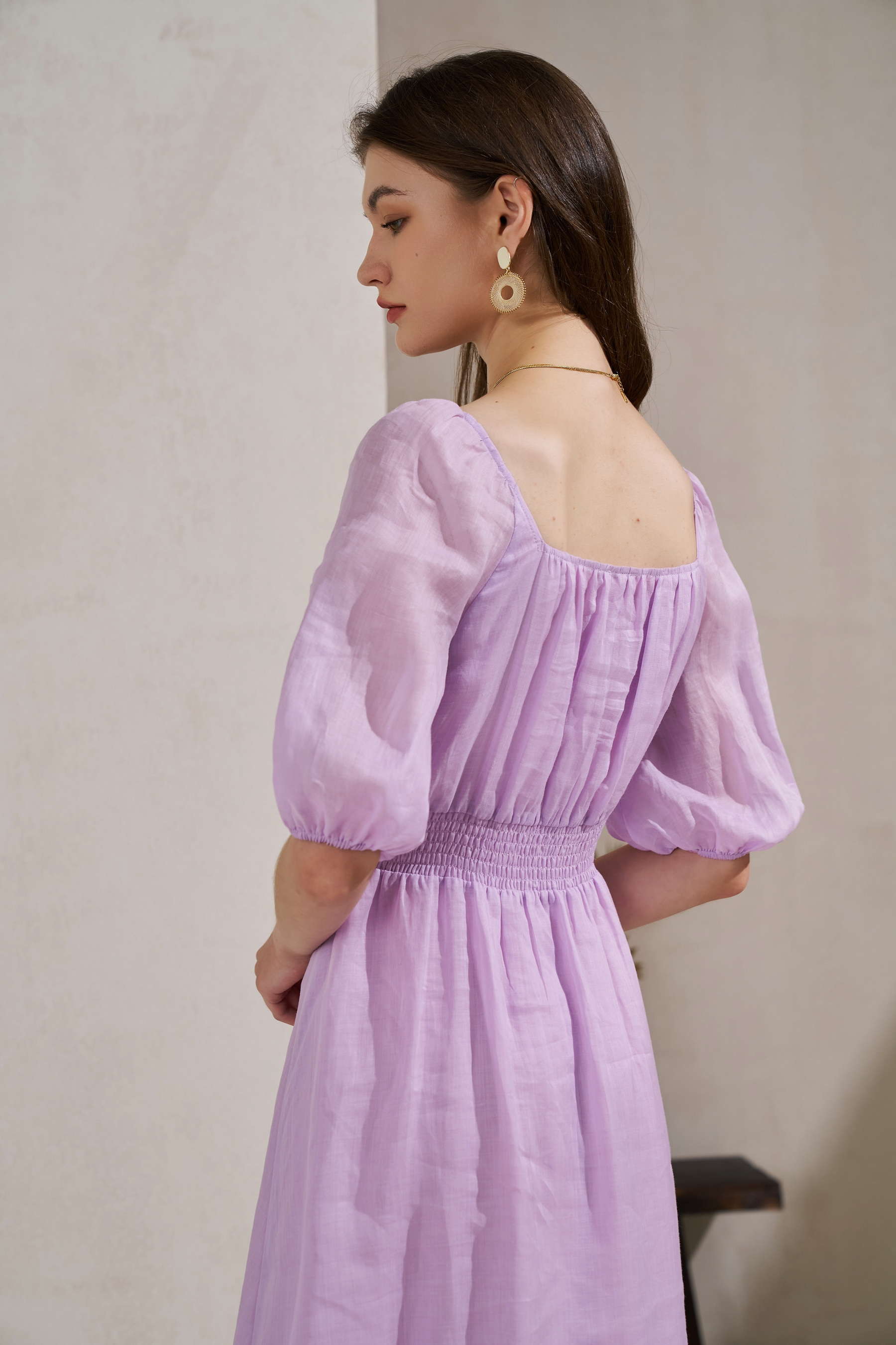 GDS Isla Linen Long Dress | Winson Orchid DRESSES 10 12 14 16 8 GDS L M S VIOLET XL XS