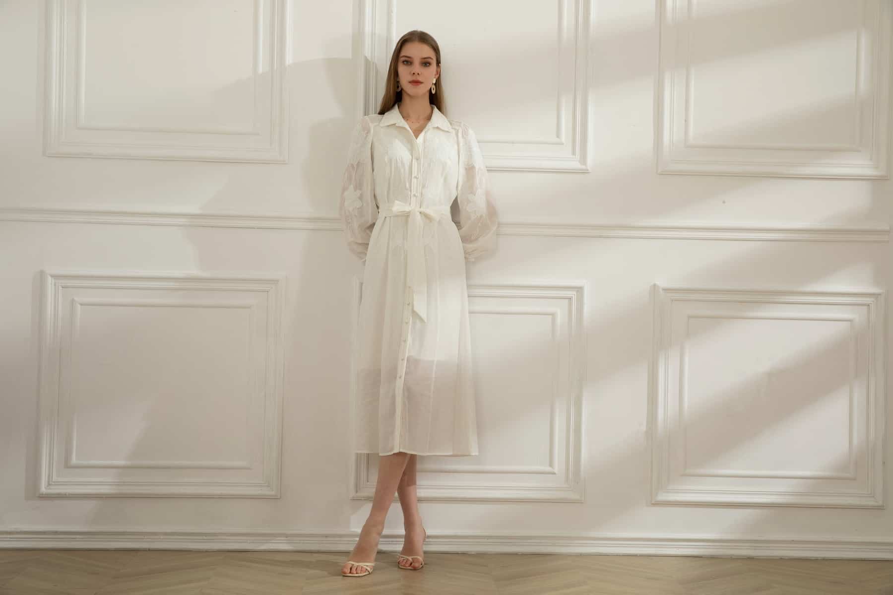 GDS Camille Dress | White DRESSES autumn-winter AW 23 BRUNCH Catch DRESSES GDS HOLIDAY L M RACES S SALE 40 % WHITE XL XS