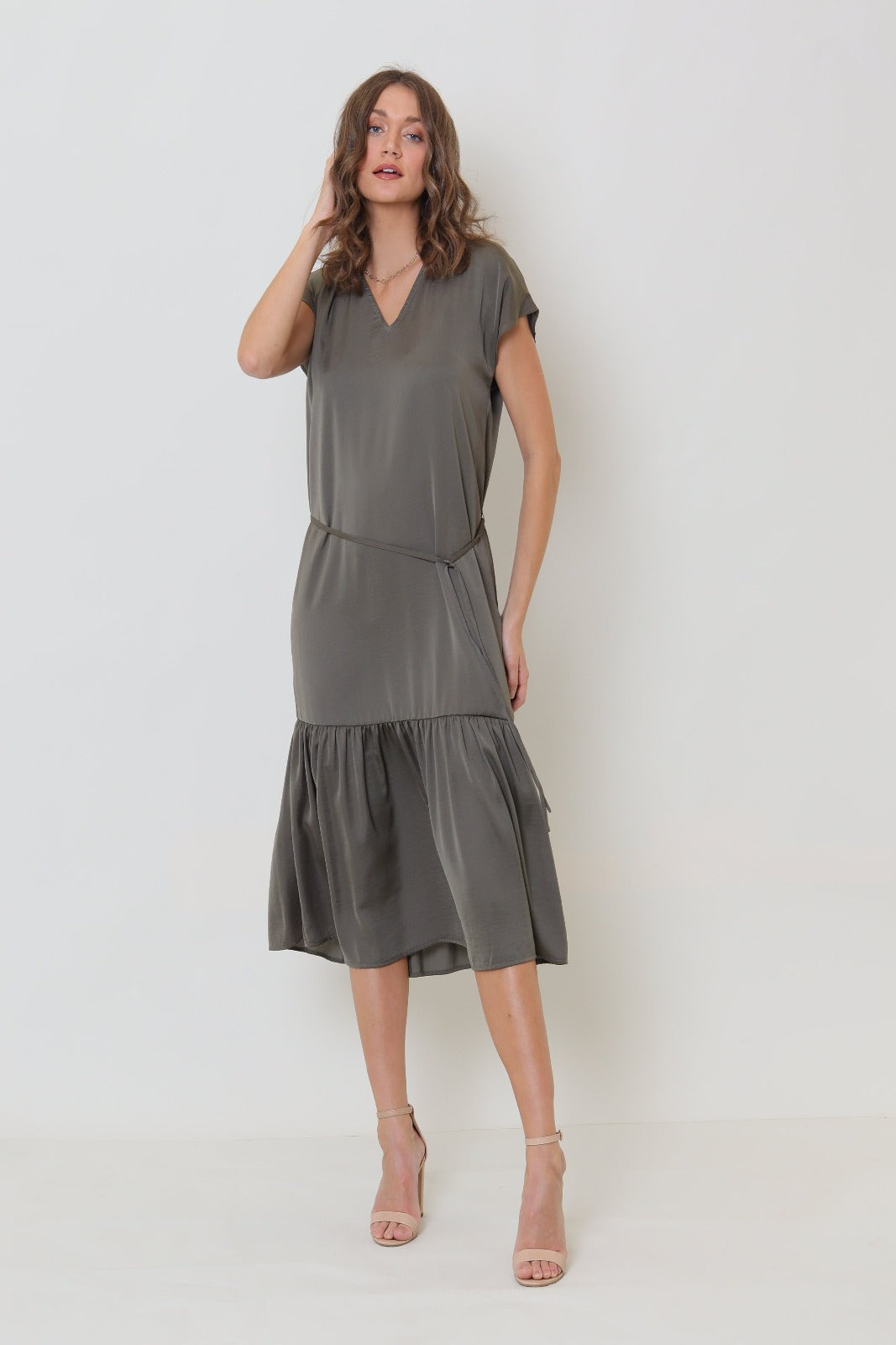 GDS Olearia Dress | Khaki DRESSES ESS22 GDS KHAKI L M S SALE 40 % XS