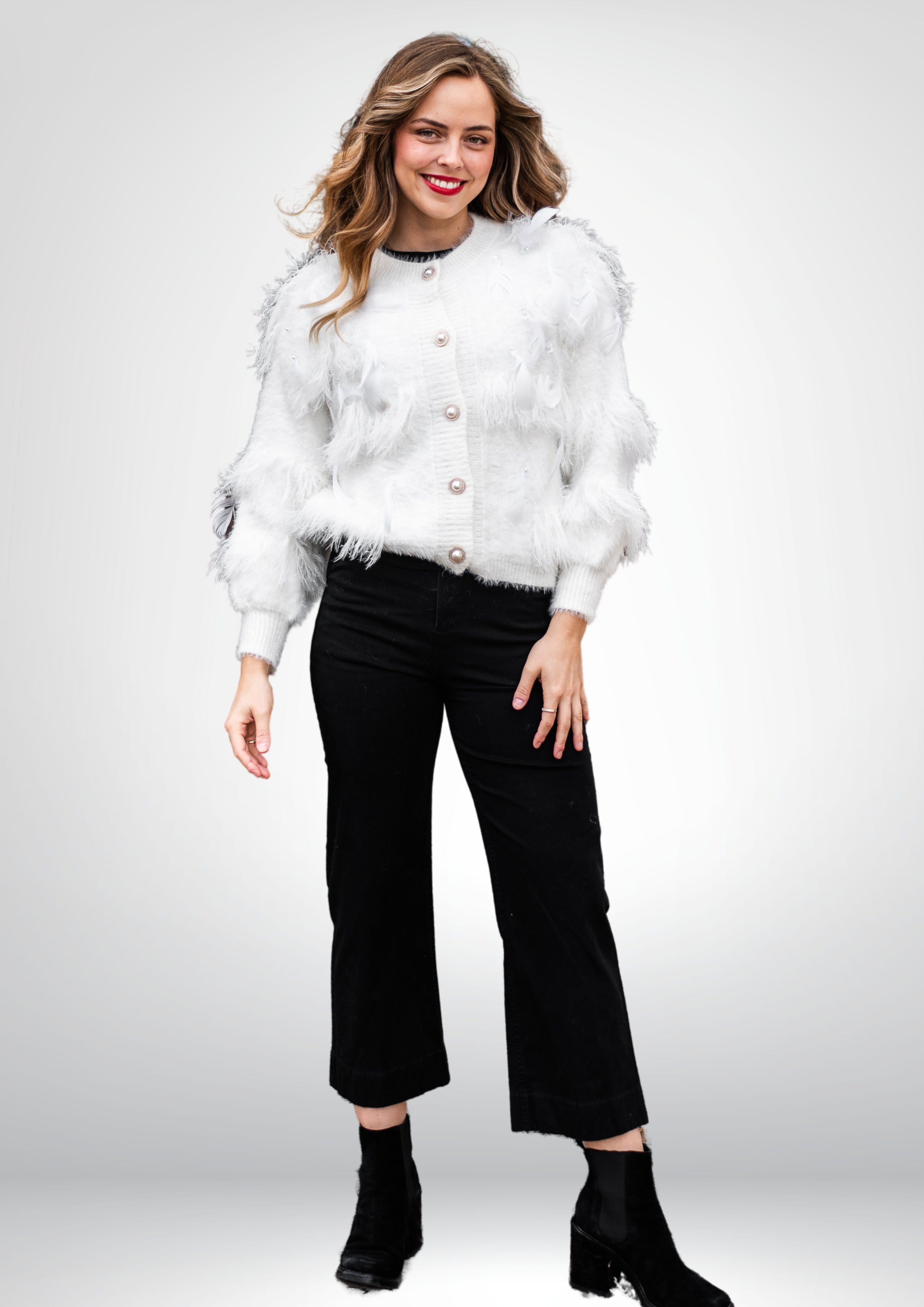 Roxanne Soft Cardi  Snow