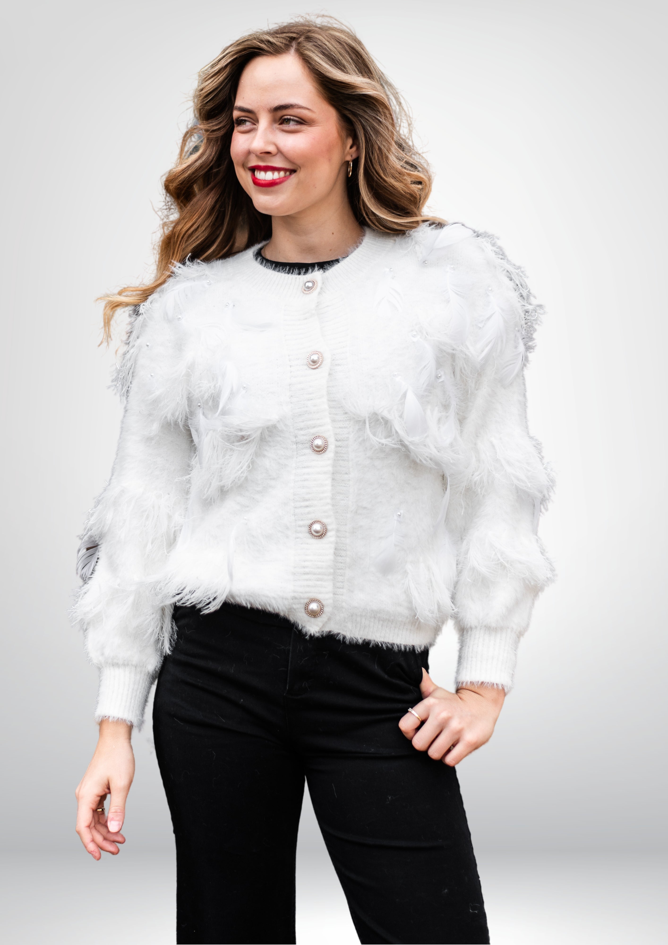 Roxanne Soft Cardi  Snow
