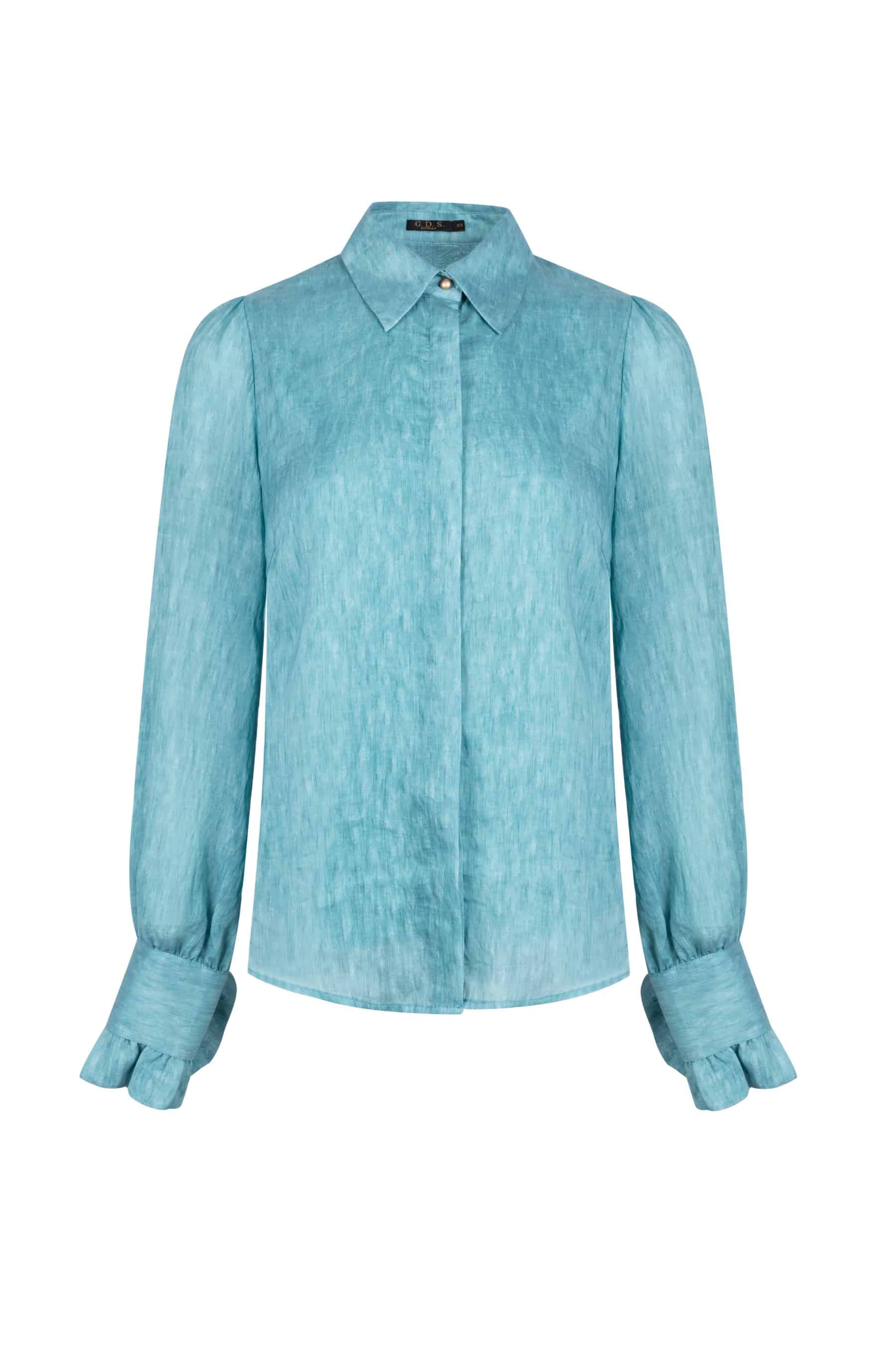GDS Scarlette Blouse | Nile Blue BLOUSES autumn-winter BLOUSES BLUE BRUNCH CASUAL Catch GDS L M S SALE WORK XL XS