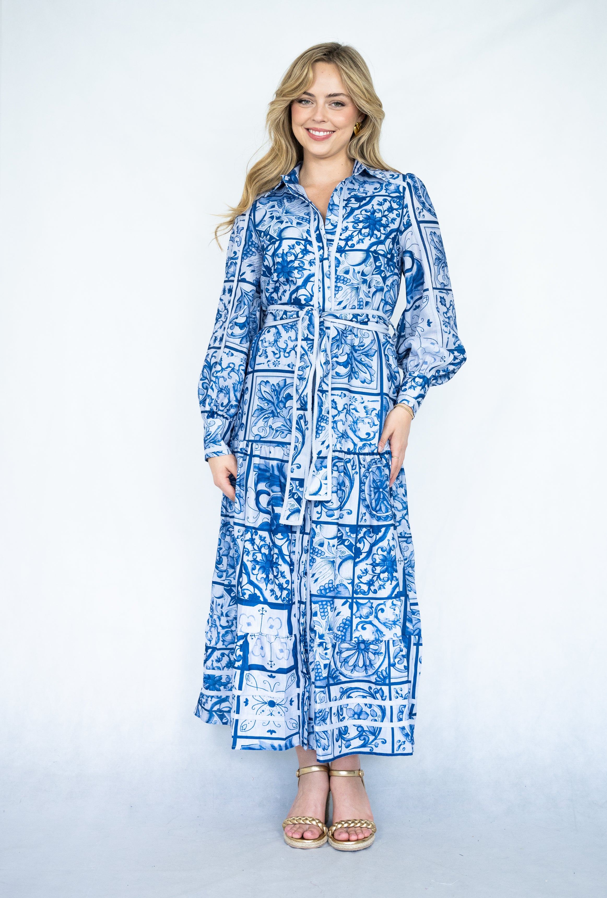 Athena Long  Dress  | Navy