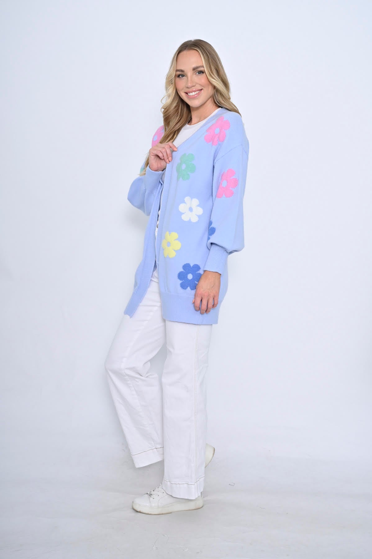 Daisy Love Knit Cardi | Blue