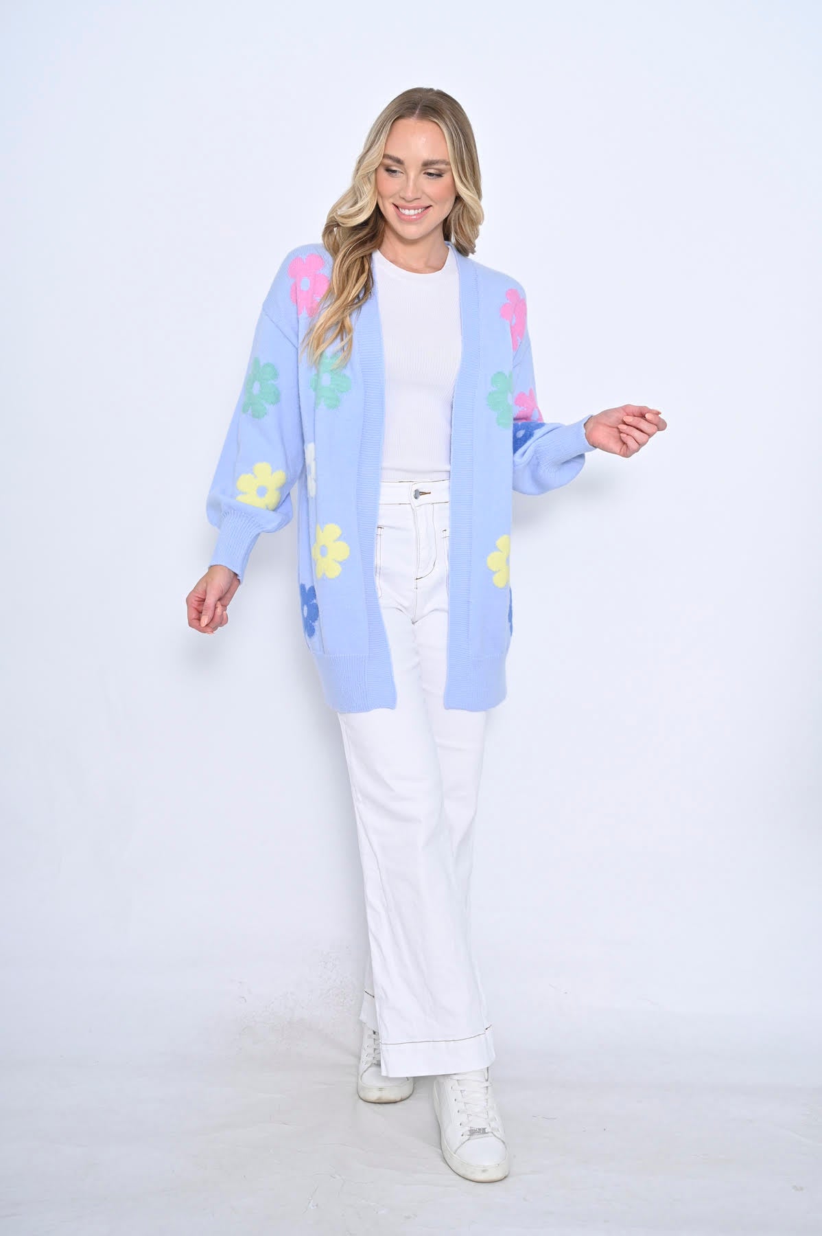 Daisy Love Knit Cardi | Blue