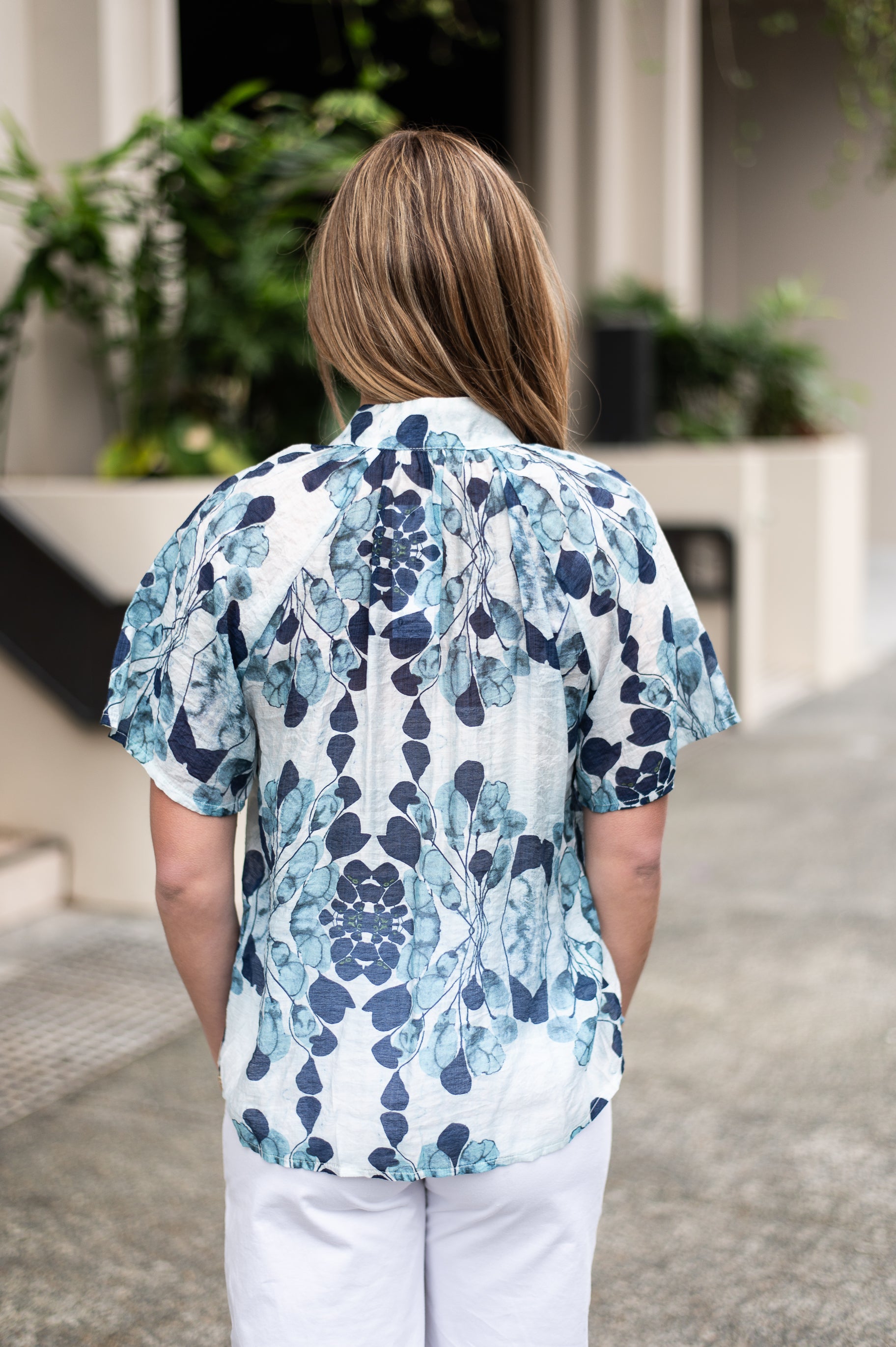 Isabella Blouse  |  Navy