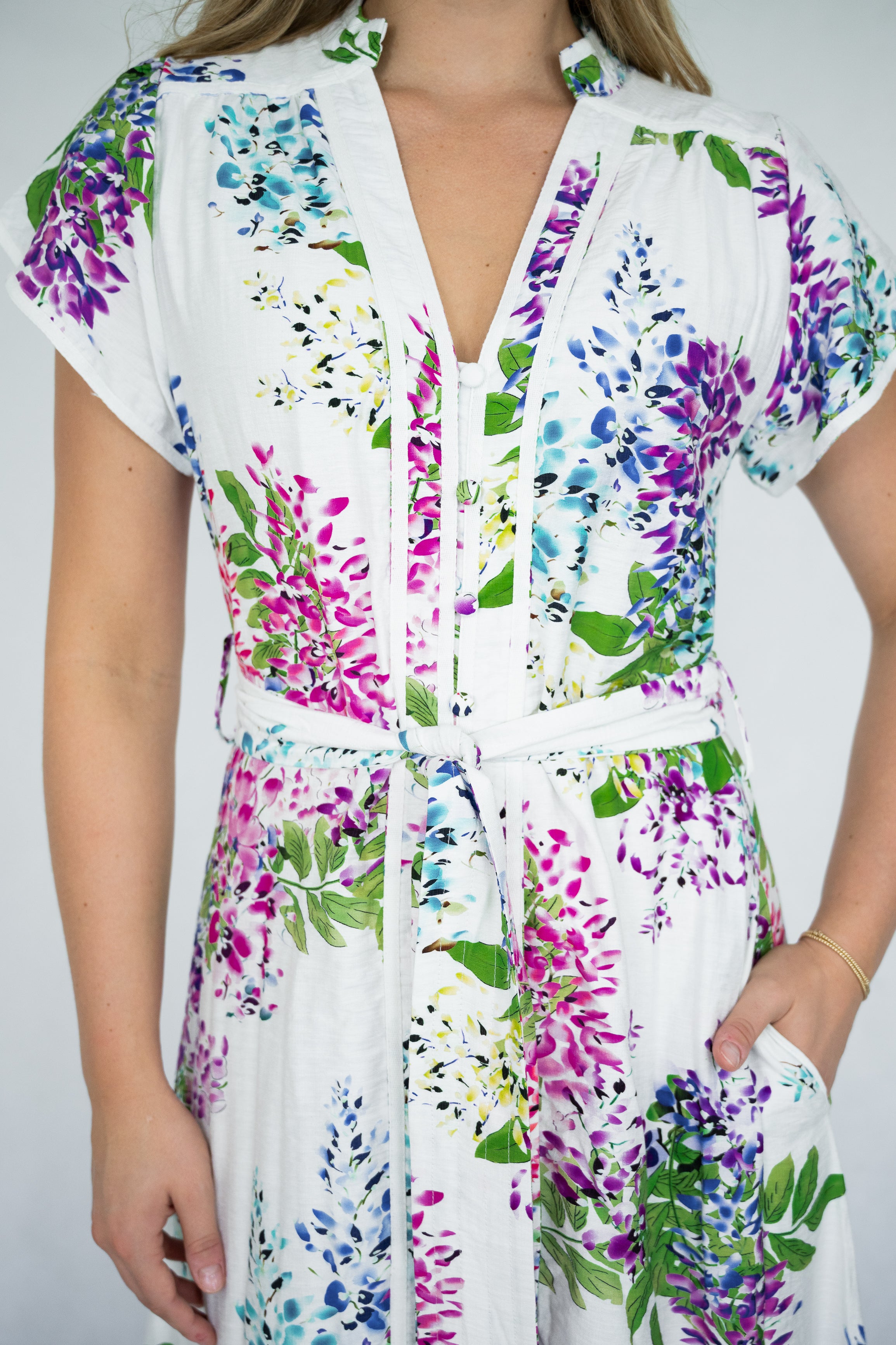 Elsa Dress  | White Floral