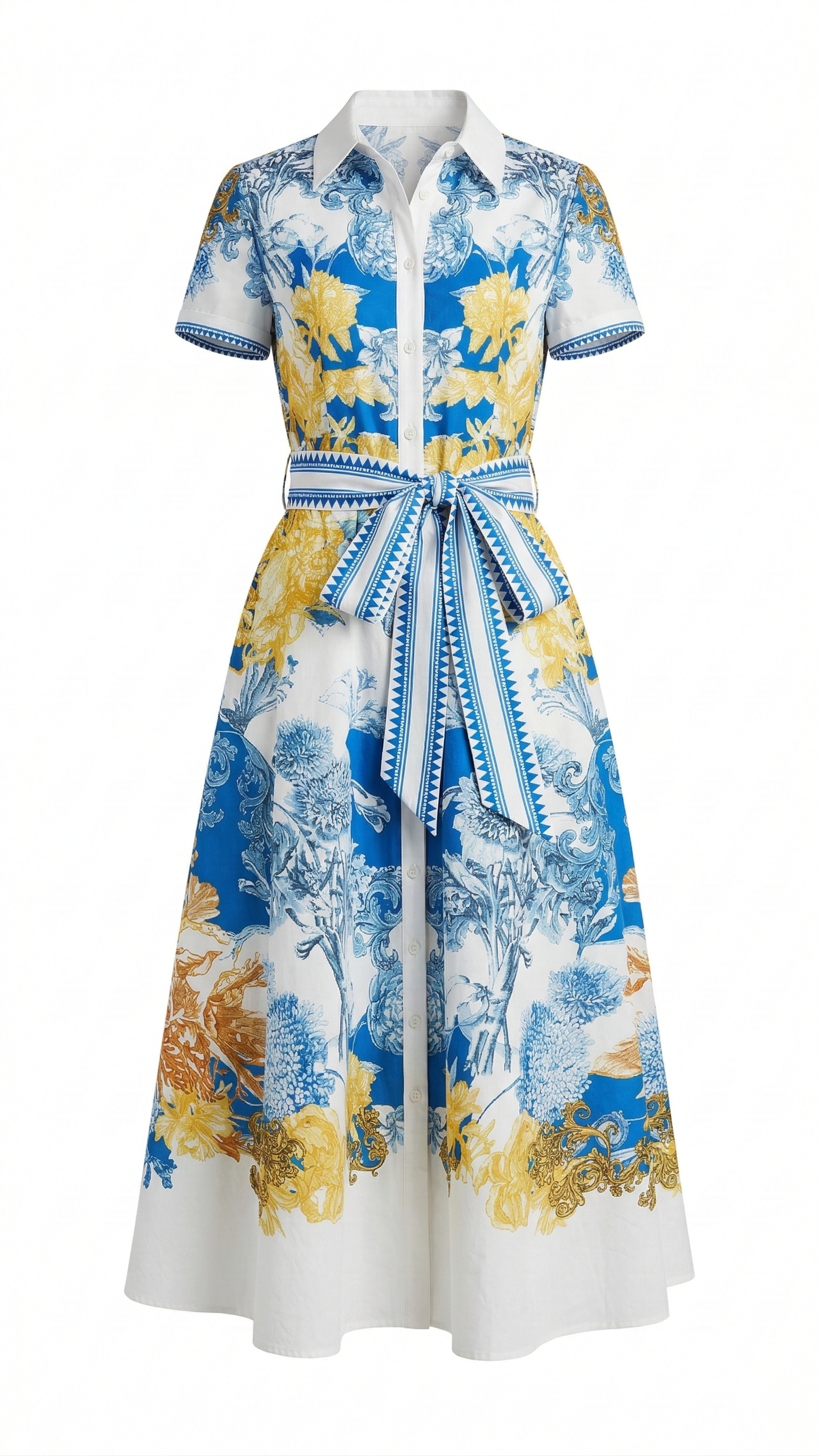 Bordeaux Dress  | Blue Floral