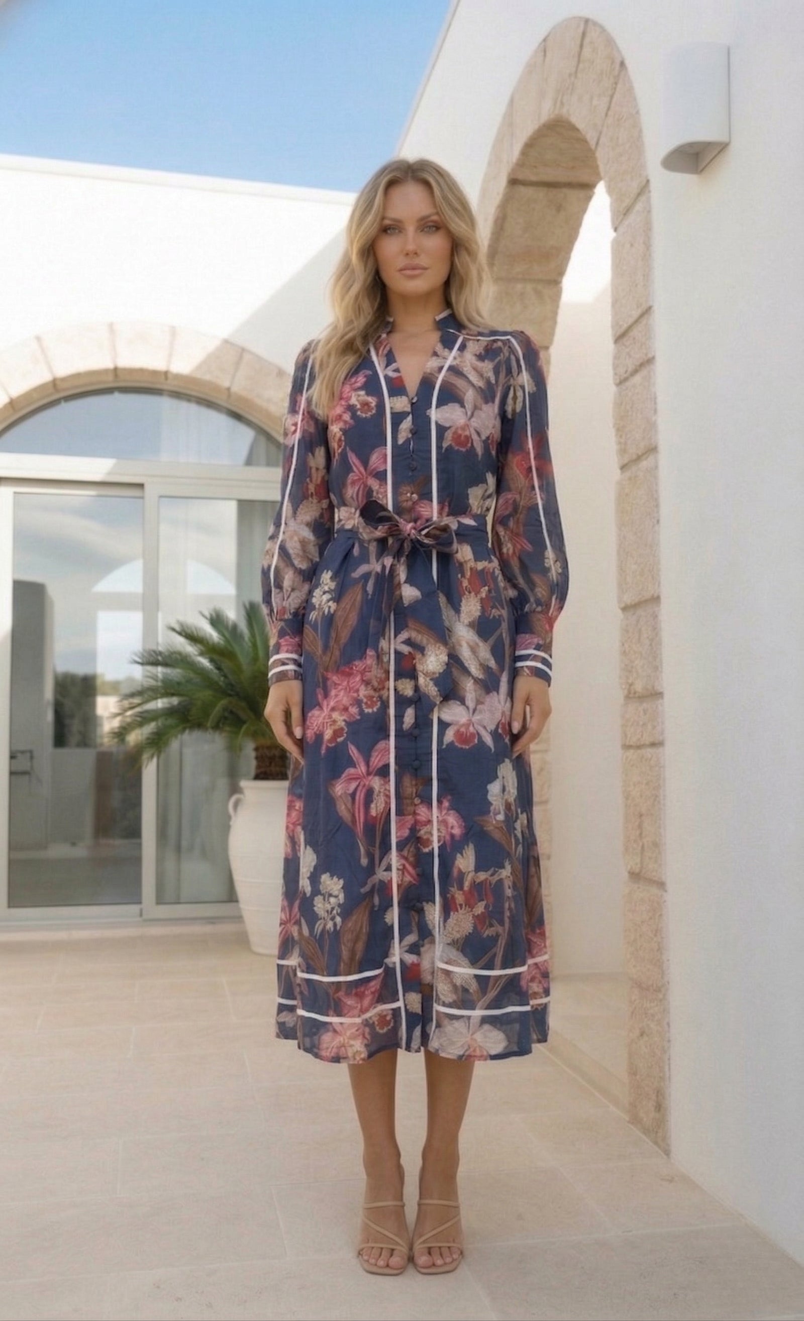 Lily Dress  | Navy Floral