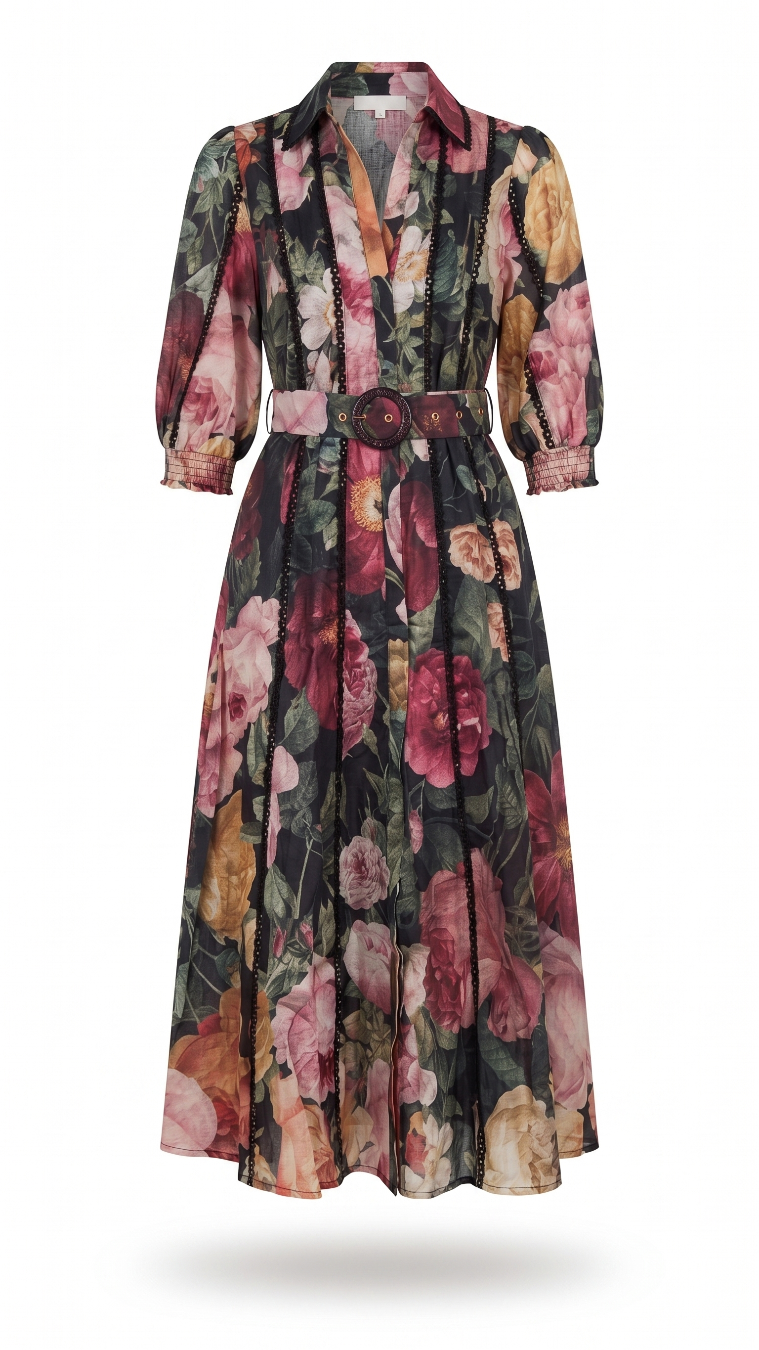 Katherine  Dress | Black - Floral