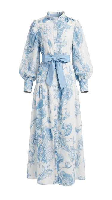 Azura Linen Dress | Blue