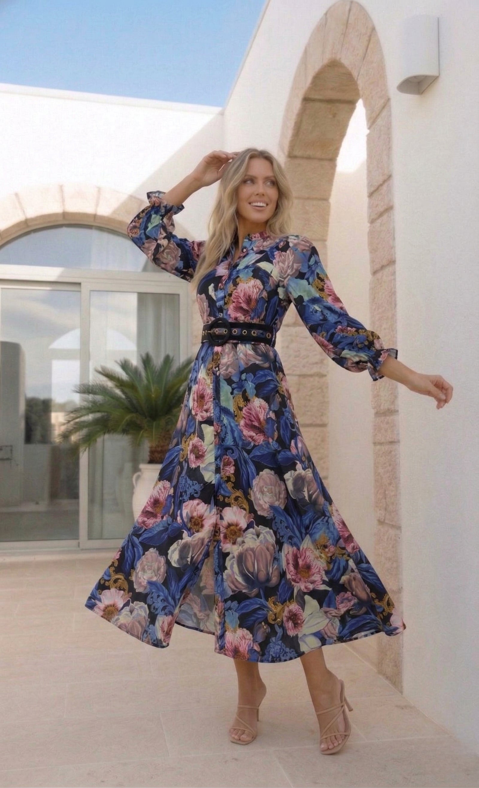 Simone  Linen  Dress  |  Rose