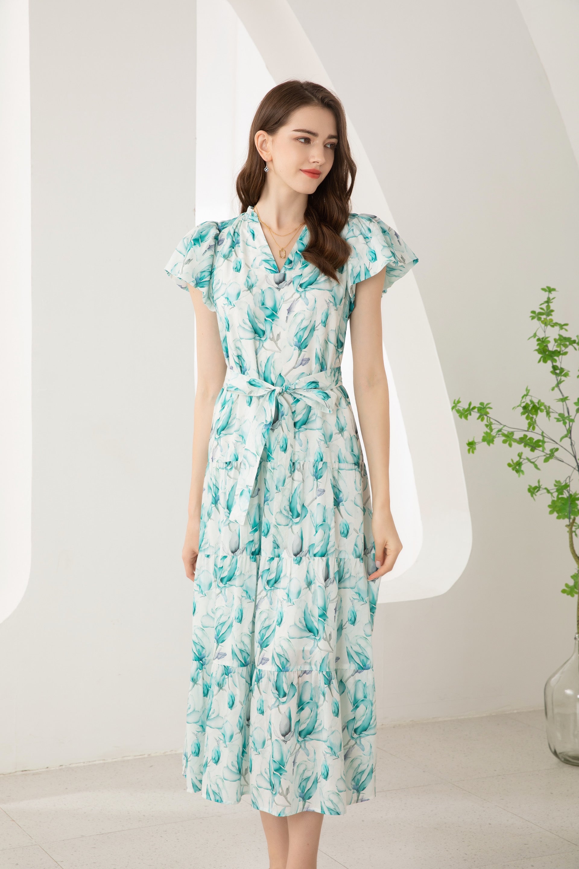 GDS Risette Tencel Long Dress | Blue Print
