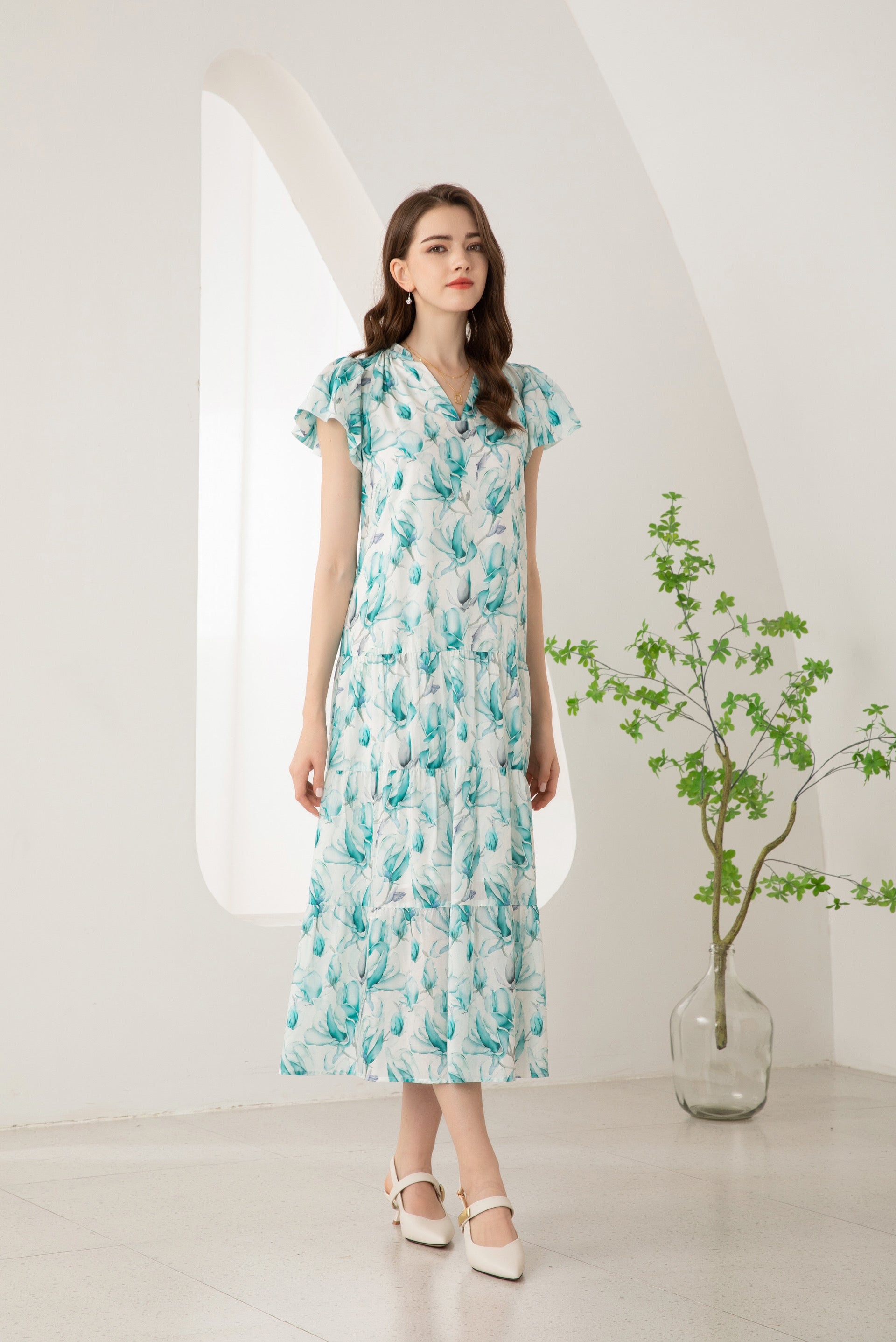 GDS Risette Tencel Long Dress | Blue Print