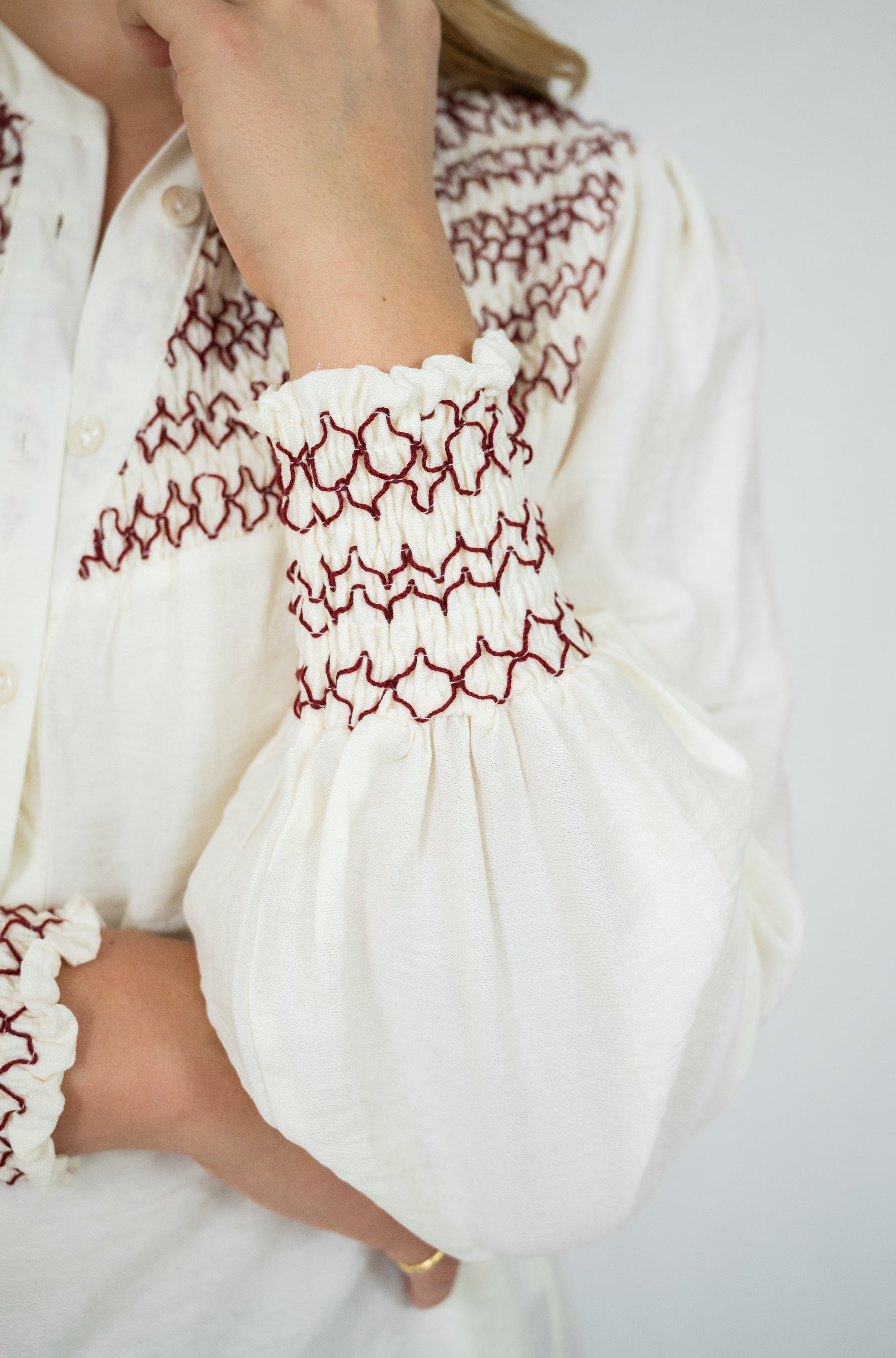 Indie Blouse | Crm-Red