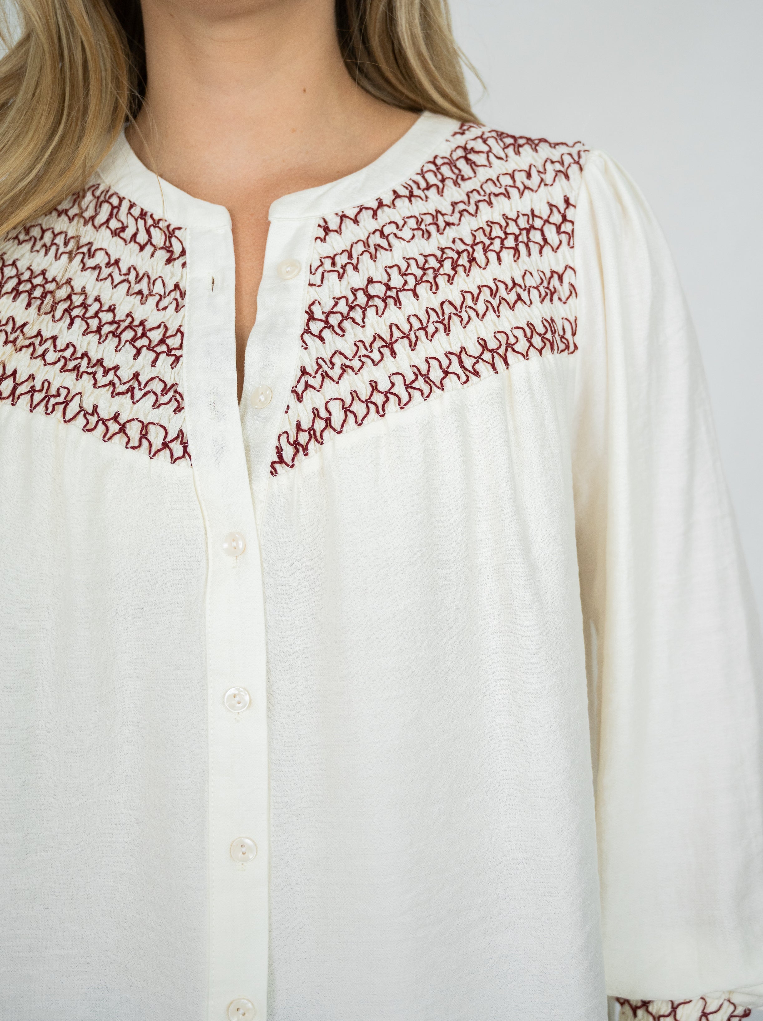 Indie Blouse | Crm-Red