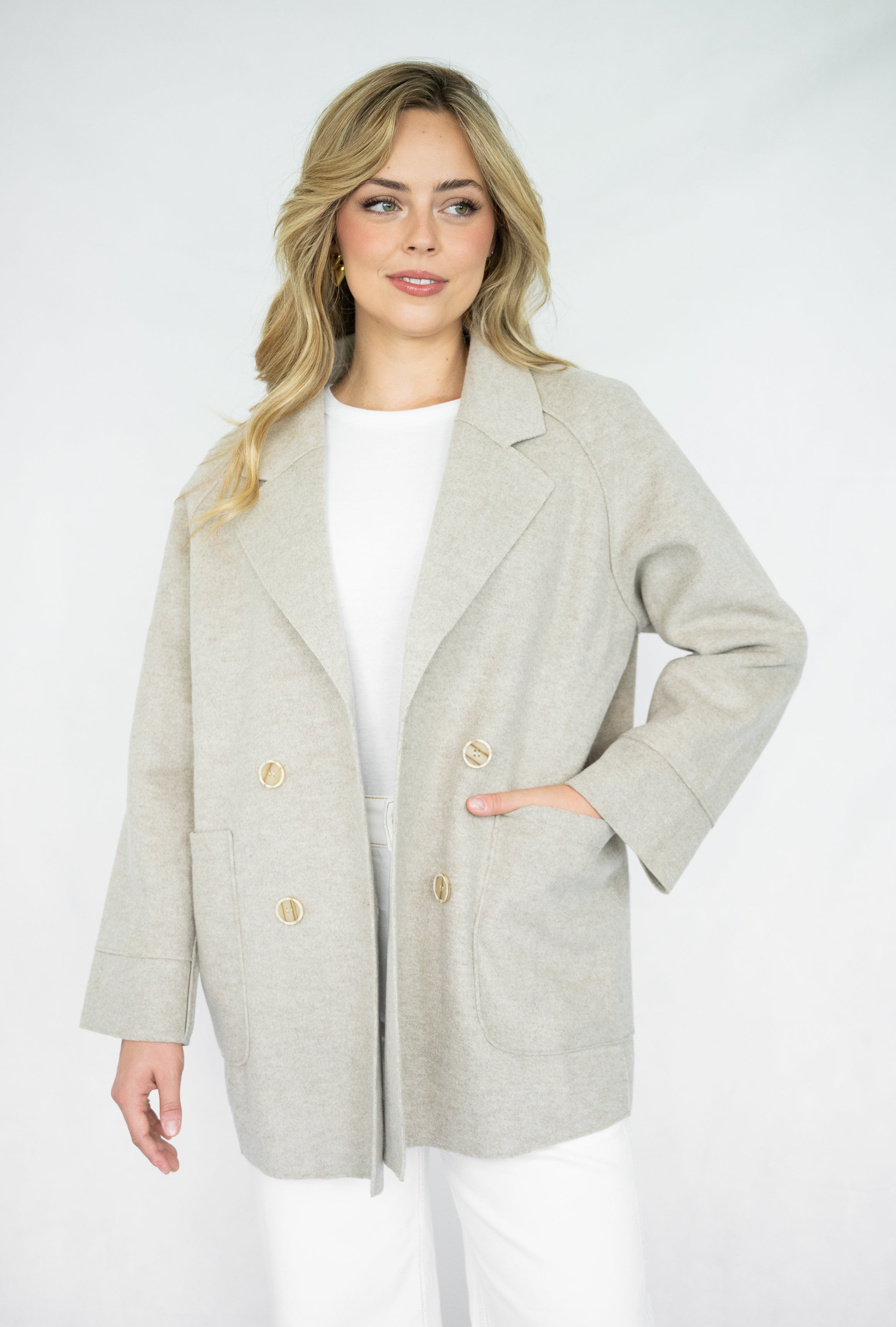 Kennedy  Coat | Pebble