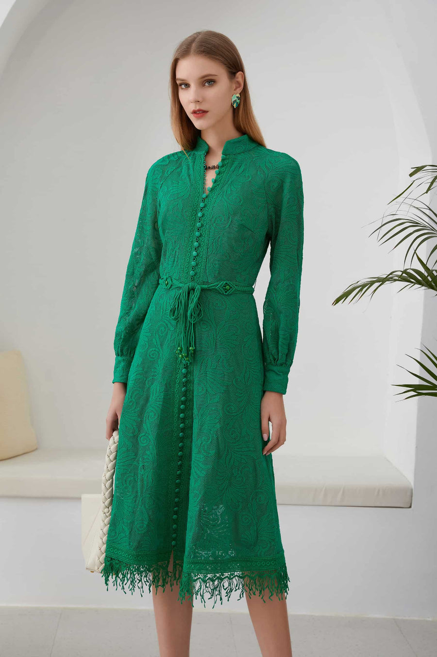 Green sale autumn dress