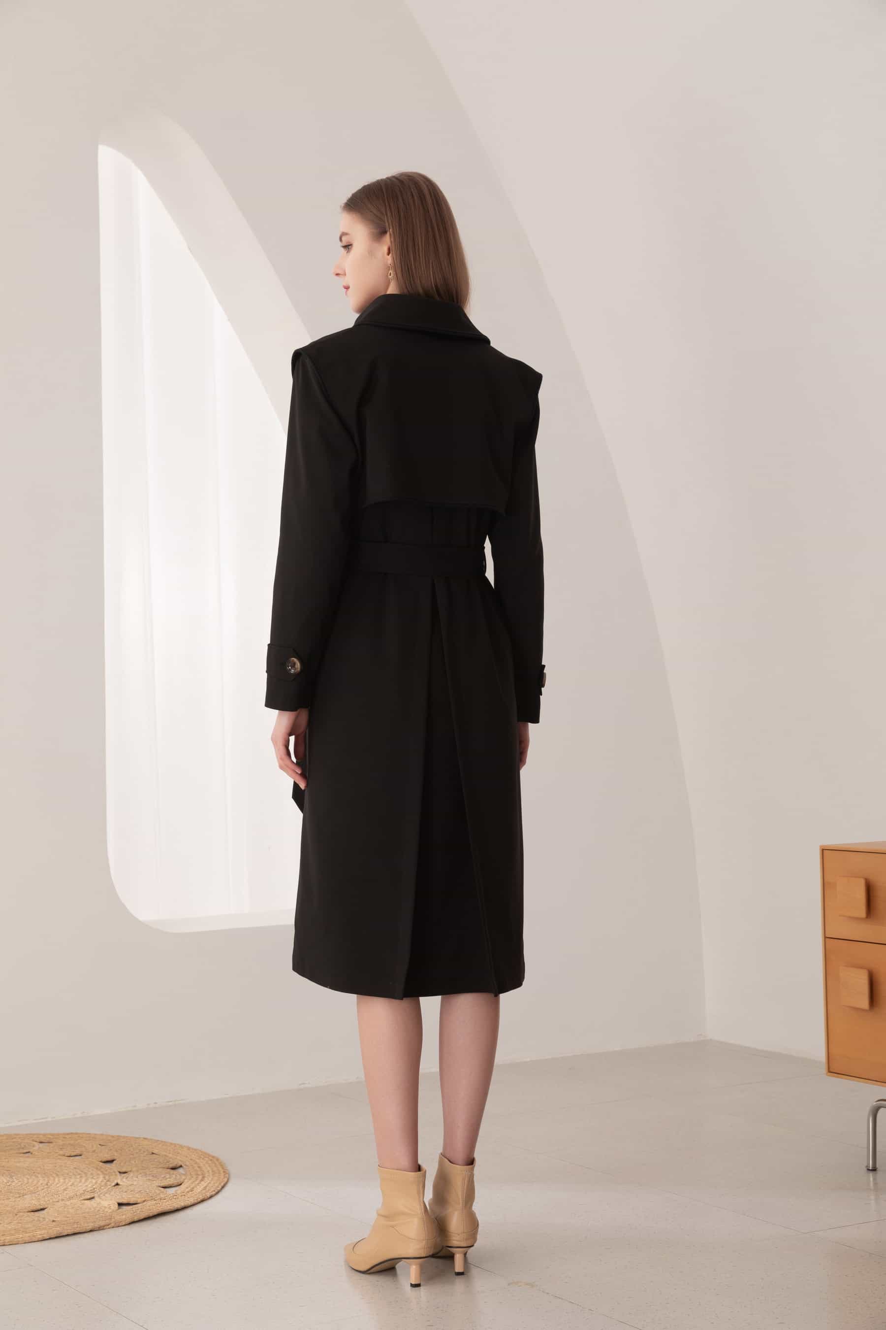 GDS Macy Trench Coat | Black COAT autumn-winter BLACK BS Catch GDS JACKETS L M S SALE 40 % WORK XL XS