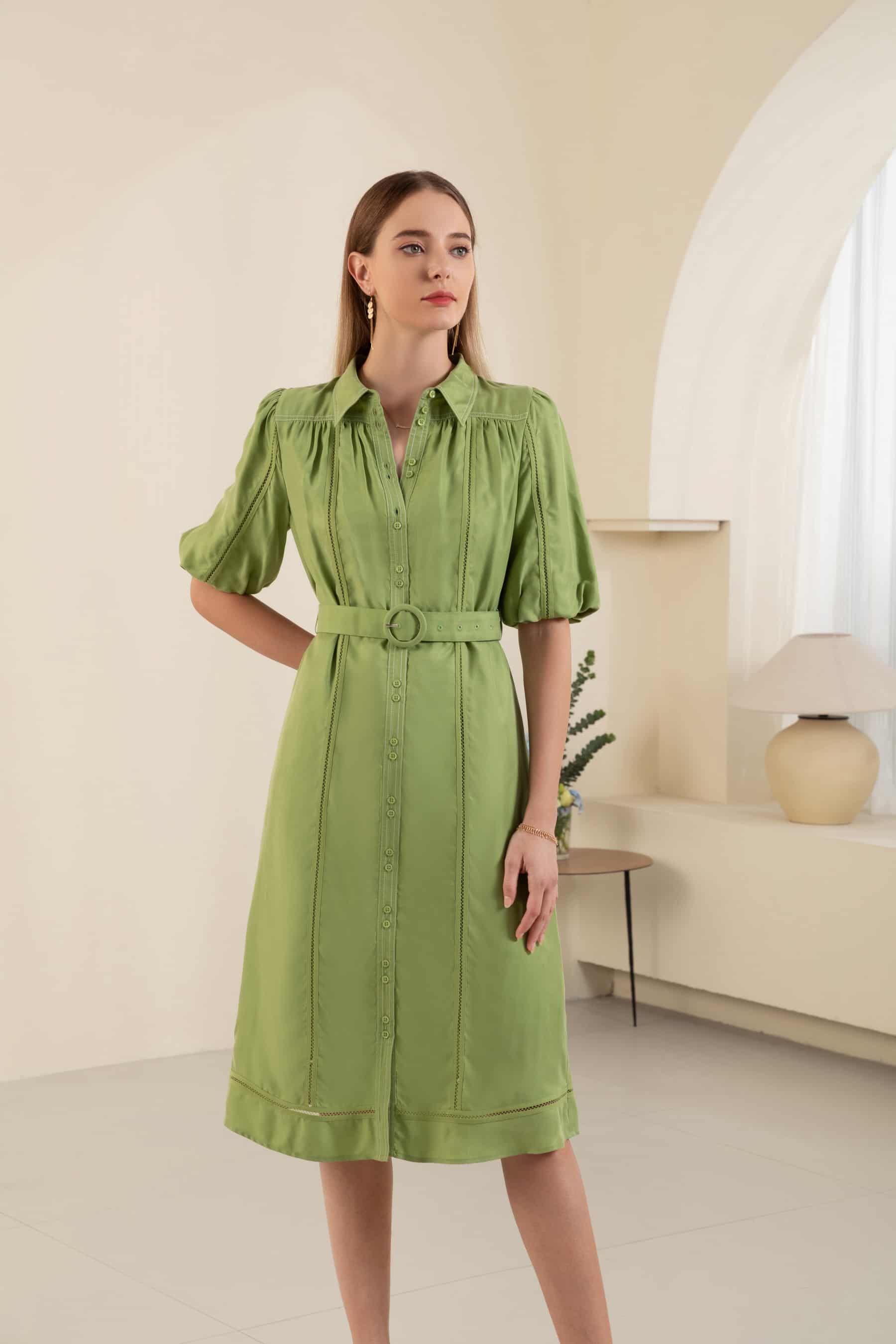 GDS Lucile Long Dress | Tarragon DRESSES Catch DRESSES GDS GREEN HOLIDAY L M RACES S SALE SPRING-SUMMER wedding guest dress XL XS