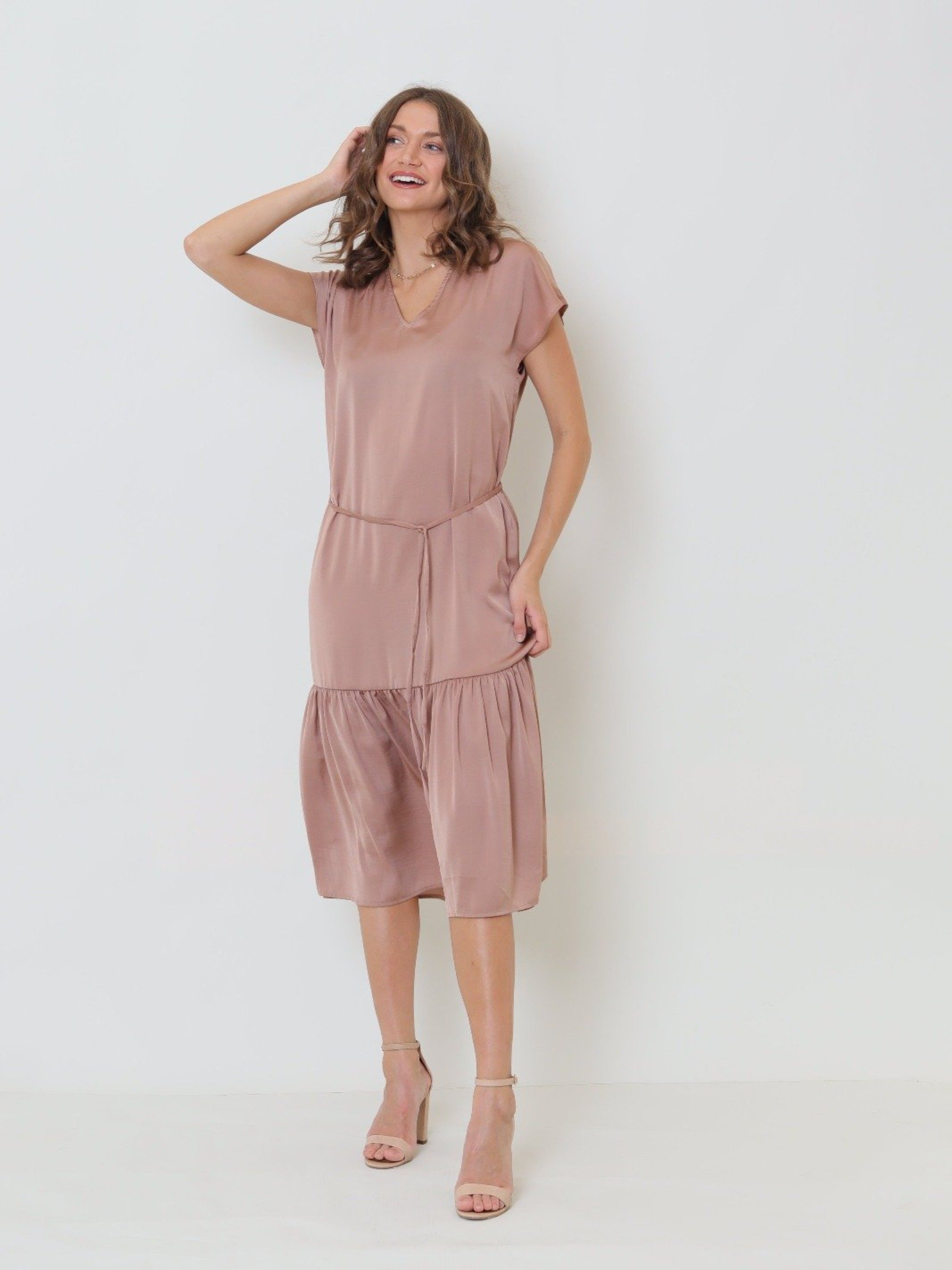 GDS Olearia Dress | Bronze DRESSES BROWN Catch GDS L M S tofix XS