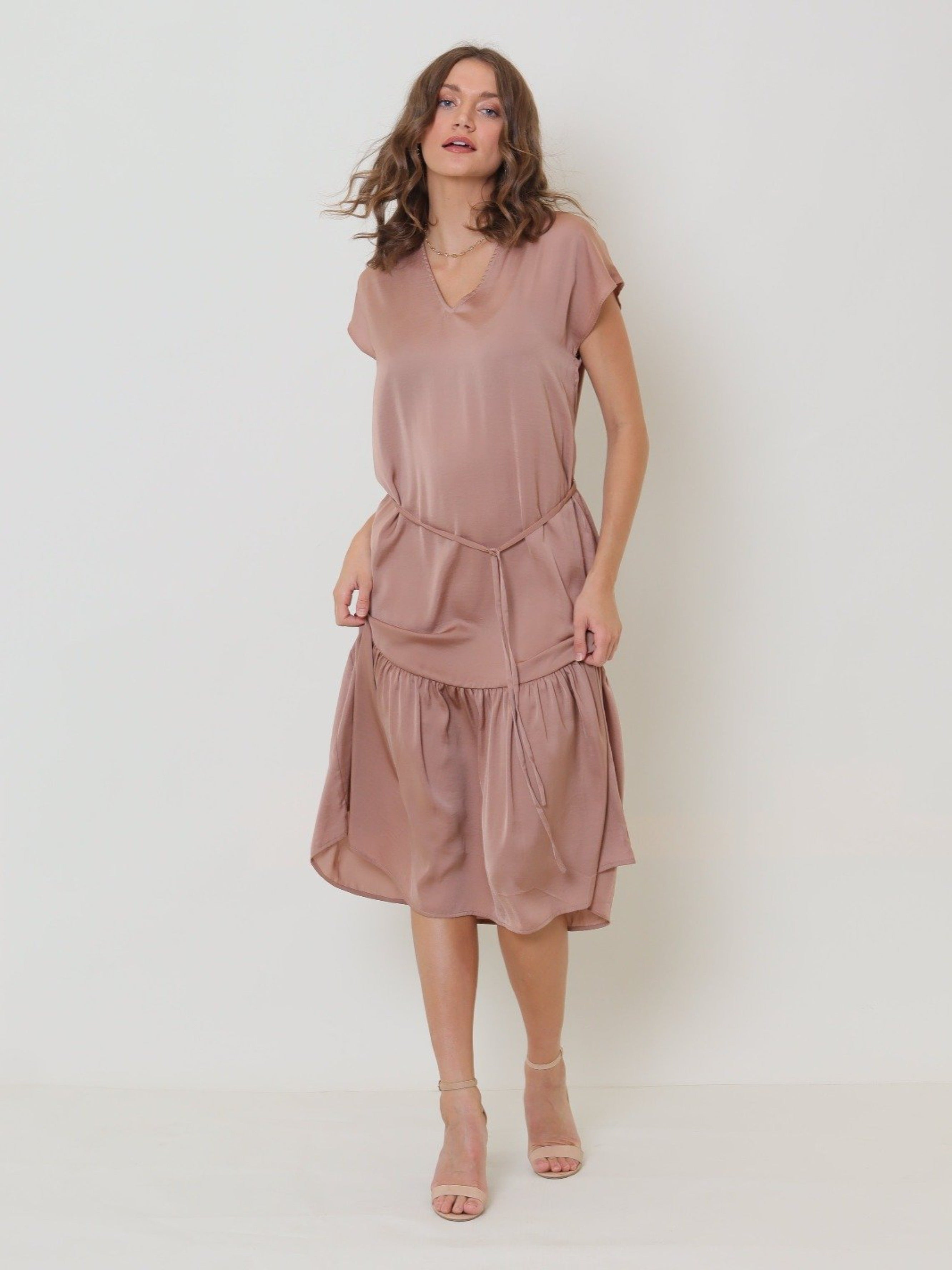 GDS Olearia Dress | Bronze DRESSES BROWN Catch GDS L M S tofix XS